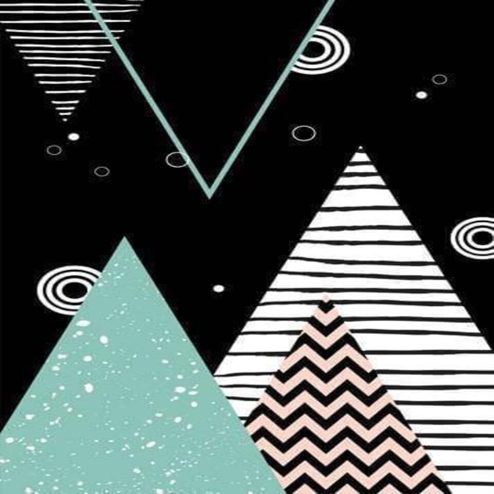 image 1 of Abstract geometric Scandinavian (Canvas print) 40cm x 30cm