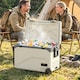 image 2 of Outsunny 42.5L Compressor Car Fridge Freezer, Camping Refrigerator | Brown | Green, Black | 72.6 x 42.2 x 50 cm