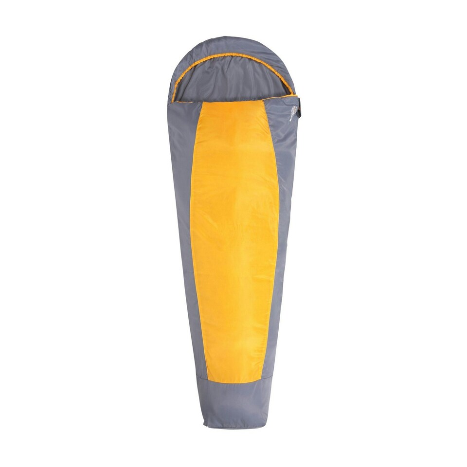 Mountain Warehouse Traveller 50 Summer Lightweight Mummy Sleeping Bag - Yellow - 200cm
