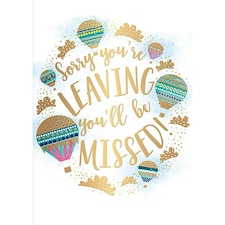 Words 'n' Wishes Traditional Sorry you are Leaving Card, Sorry to See You Go Card, Multi-Coloured, 22 x 15.8 cms
