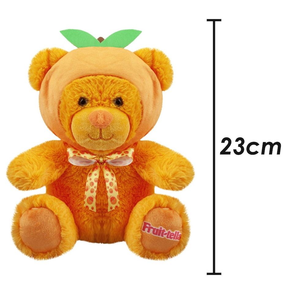 image 1 of Fruit-tella Orange Bear Soft Toy Plush Cute Cuddly Fluffy Plushie 23cm Orange