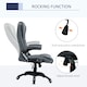 image 4 of Vinsetto High Back Home Office Chair Swivel Linen Fabric Desk Chair, Dark Grey