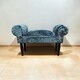 image 2 of Luxury Small Window Seat Bench - Velvet - L30 x W86 x H52 cm - Blue Blue