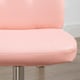 image 8 of Vinsetto Armless Office Chair, Faux Leather Desk Chair with Adjustable Height, Button Tufted, Pink
