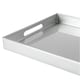 image 4 of Argon Tableware 6x Serving Trays - 34.5 x 25cm - Rectangular Tray Metallic Decorative Breakfast Tray Melamine Food Tray | Silver | Silver | One Size | 6