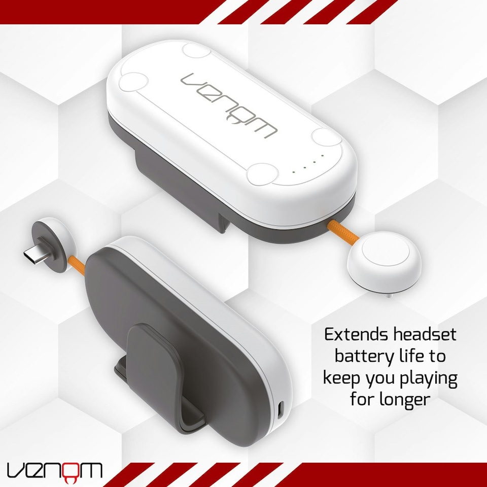 image 1 of Venom Rechargeable 3000mAh Power Bank for Meta Quest 3 / 3S White