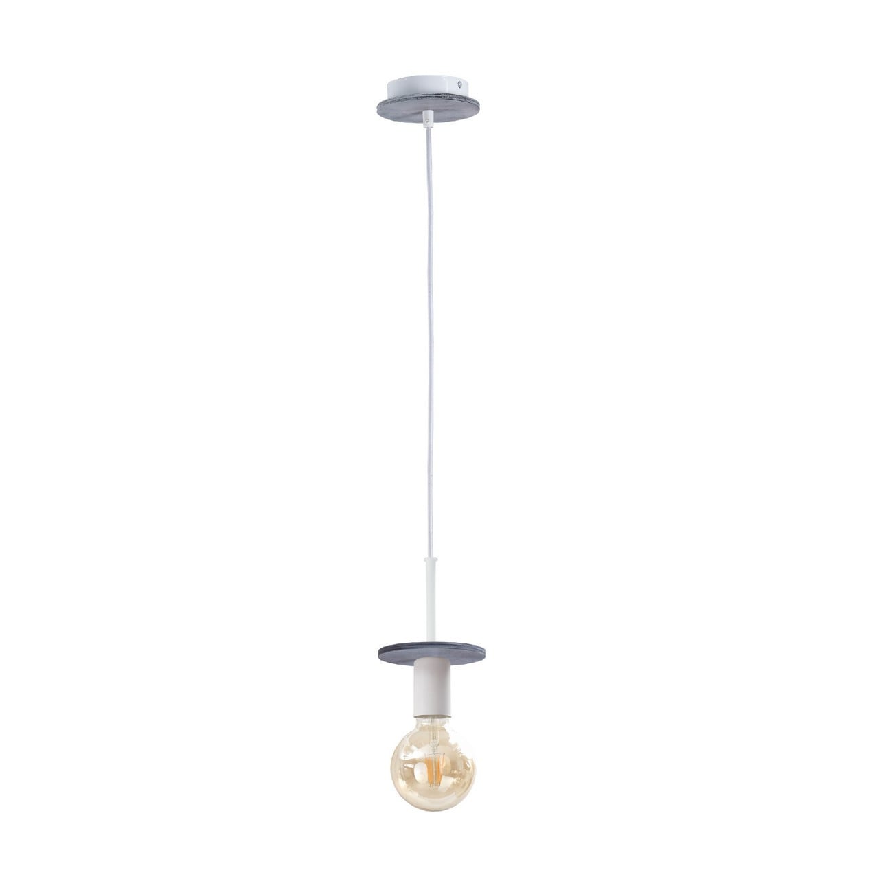 Netlighting Saturn Slim Pendant Ceiling Light Grey 12cm 1x E27