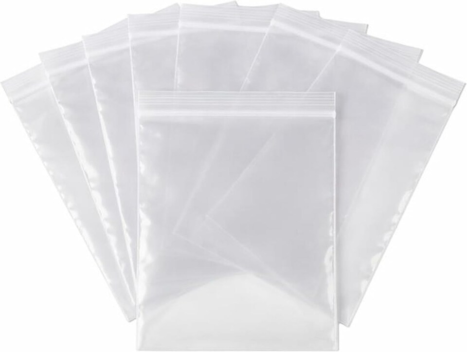 image 1 of 500 Clear Zip Seal Bags 8x11 Inch Large Resealable Pouches | Clear