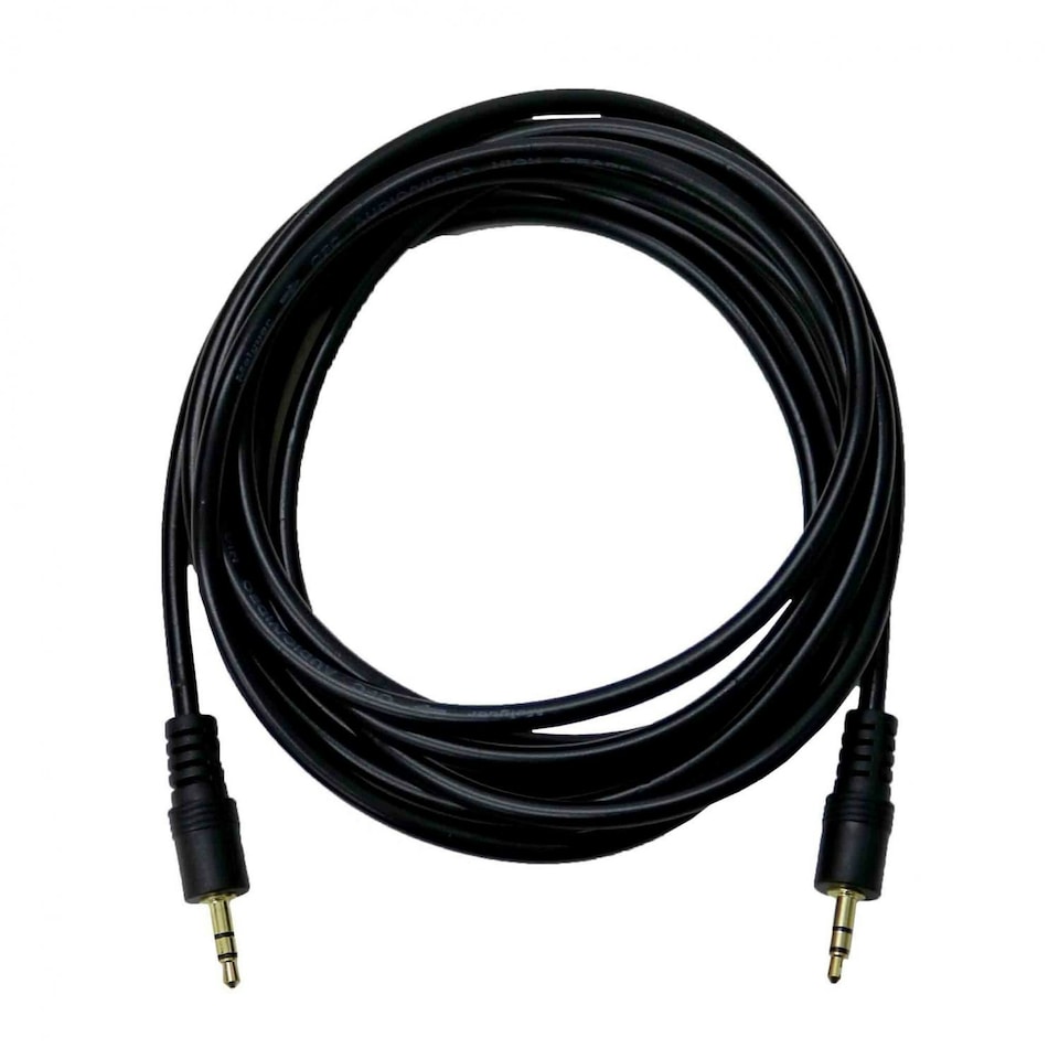 image 1 of Oypla 3m 3.5mm Jack to Jack Stereo Extension Audio Aux Gold Cable Lead Black | 3m