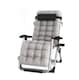 image 1 of Groundlevel Luxury Gravity Garden Sun Lounger Relaxer Chair with Cushion | Grey | Grey