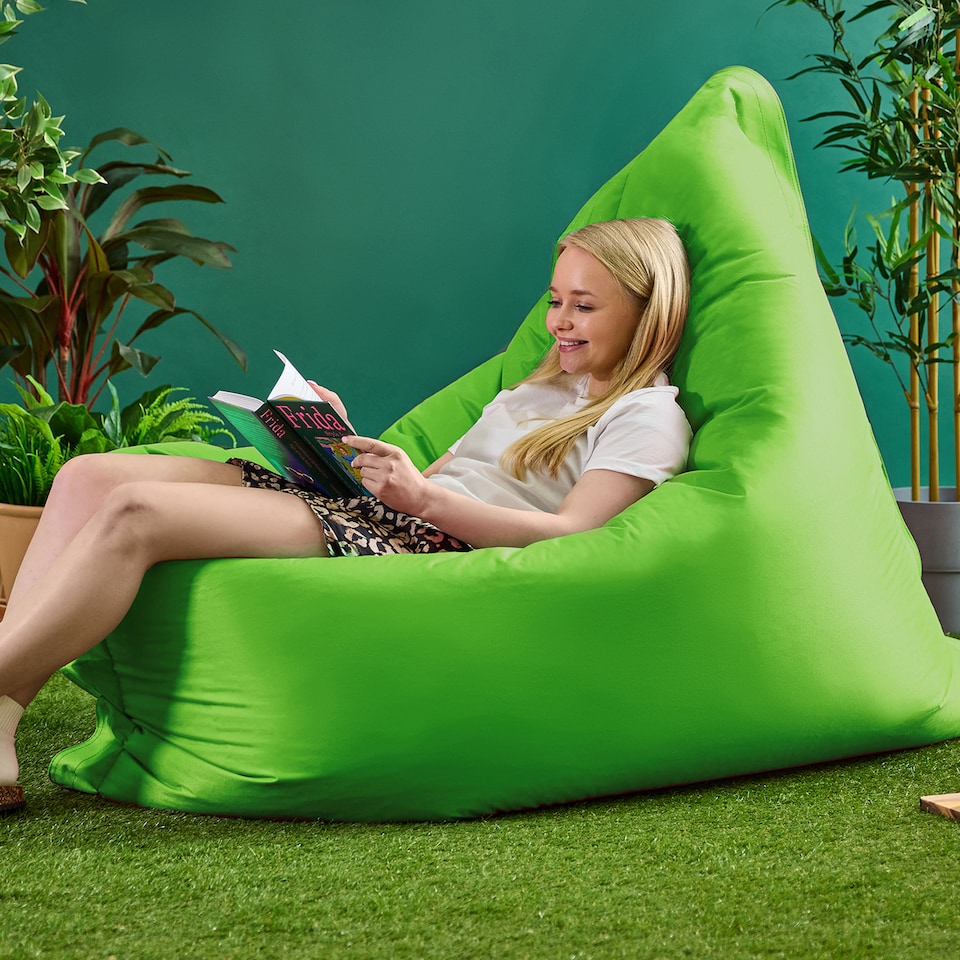 image 1 of icon Giant Indoor Outdoor Bean Bag Floor Cushion Lime