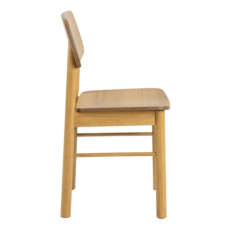 image 1 of Barlow Dining Chair in Matt Oak Set of 2