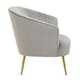 image 3 of Interiors by Premier Versatile Yolanda Grey Velvet Chair, Exquisite & Cozy Desk Chair Velvet, Easy to Clean Velvet Accent Chair