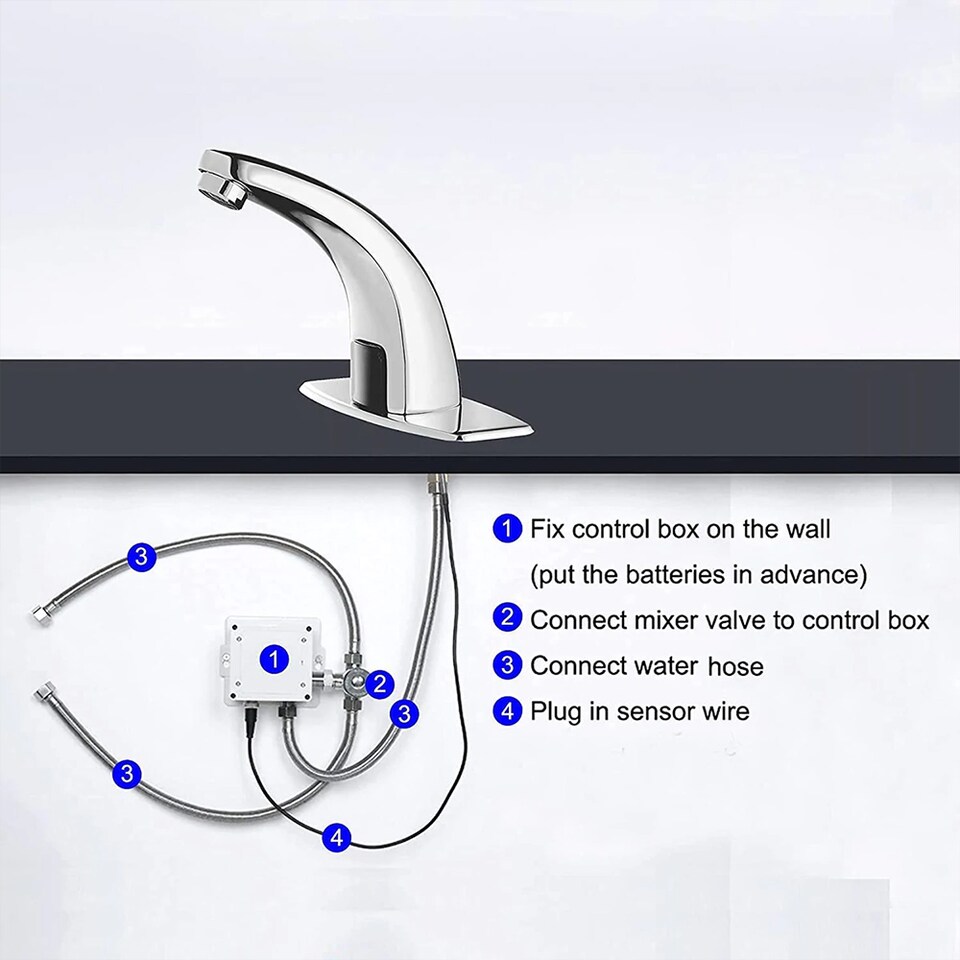 image 1 of ENER J Touchless Waterfall Basin Tap LED Temperature Display Pull Out Sensor Mixer