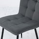 image 3 of Living and Home 4 Pcs Modern Frosted Velvet Dining Chairs - Grey