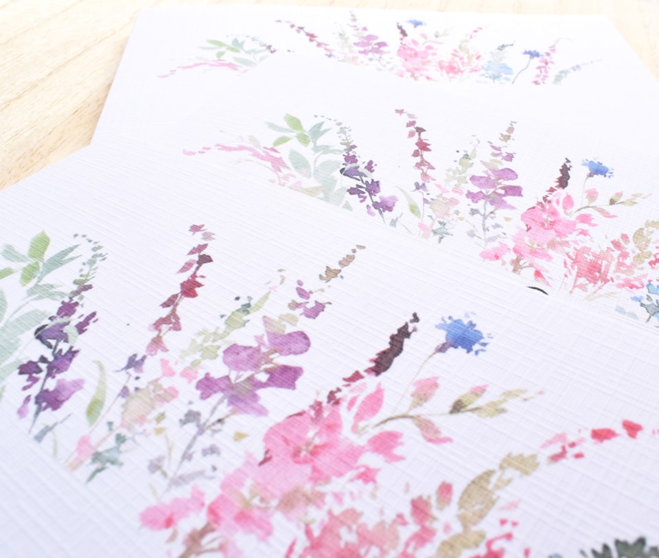 image 1 of First Birthday as a Mummy Greeting Card - Pretty Pastel Floral Wildflower Design