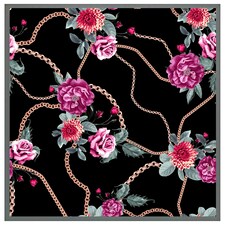 Chain and flowers pattern (Picture Frame) Grey | XL