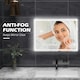 image 6 of kleankin LED Lighted Bathroom Mirror with 3X Magnifying Mirror, Anti-Fog