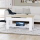 image 4 of Vida Designs Lift Up Coffee Table With Storage Compartment & Shelf, White & Oak