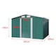 image 3 of Living and Home Large Garden Storage Shed - Green 257 x 259 x 178cm