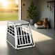 image 9 of Aluminium Pet Car Crate Travel Cage Dog Puppy Cat Transport Kennel 2 sizes - 90x65x69.5cm