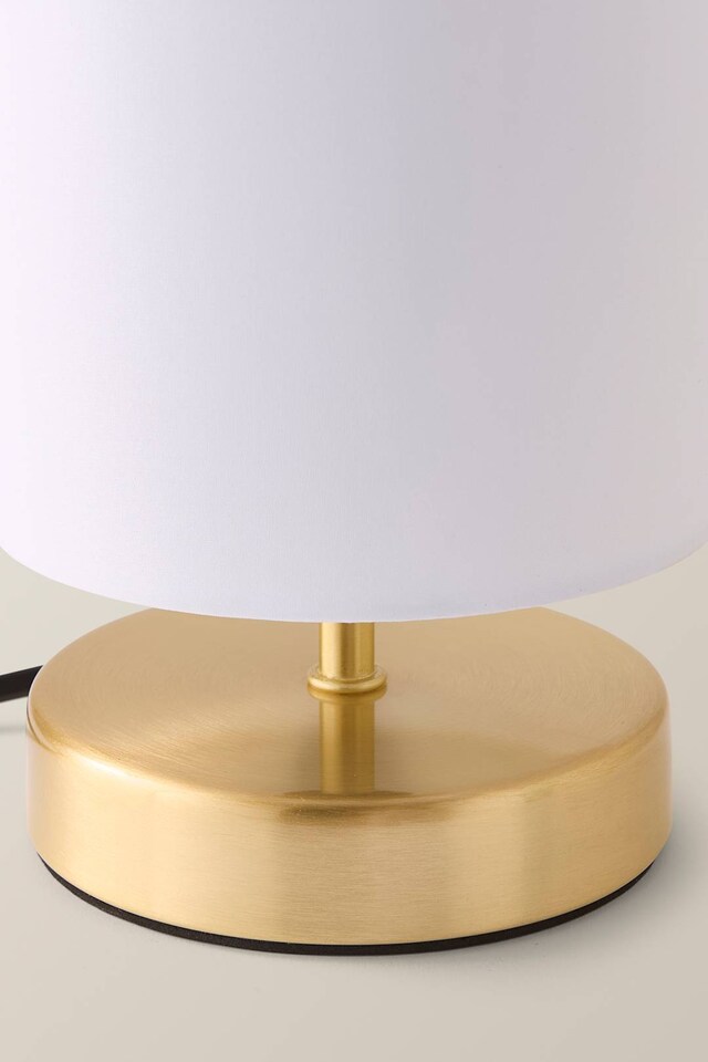 image 1 of ValueLights Francis Gold Touch Table Lamps White Shade and Bulb