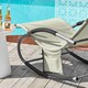 image 8 of SoBuy OGS28-MIX2,Set of 2 Outdoor Garden Rocking Sun Lounger Recliner Relaxing Chair