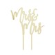 image 2 of Gold 'Mrs & Mrs' Acrylic Cake Topper
