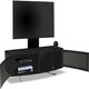 image 4 of Centurion Supports Caru Gloss Black Beam-Thru Remote Friendly Super-Contemporary "D" Shape Design 32"-65" LED/OLED/LCD TV Cabinet with Mounting Arm Black