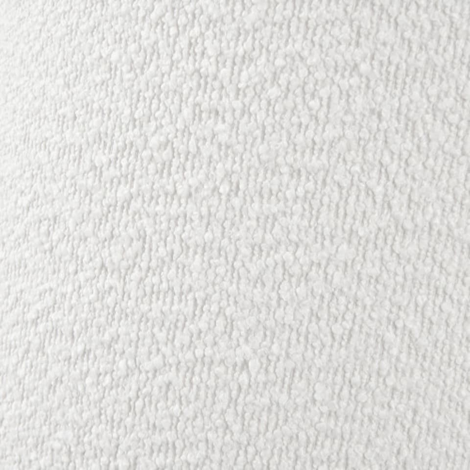 image 1 of White Boucle Cylinder Lampshade | White | White | 1