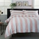image 2 of West End Stripe Duvet Set – Soft, Breathable 100% Cotton Comfort Pink | White | Double