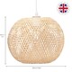 image 7 of Modern Spherical Cage Design Bamboo Strapping Pendant Lamp Shade | Brown | Brown | 1