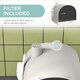 image 10 of PawHut Cat Litter Box Kitten Litter Tray w/ Lid, Scoop, Filter, Flap Door, Grey