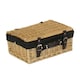 image 2 of 36cm Wicker Picnic Basket with Lining Black | Black | One Size