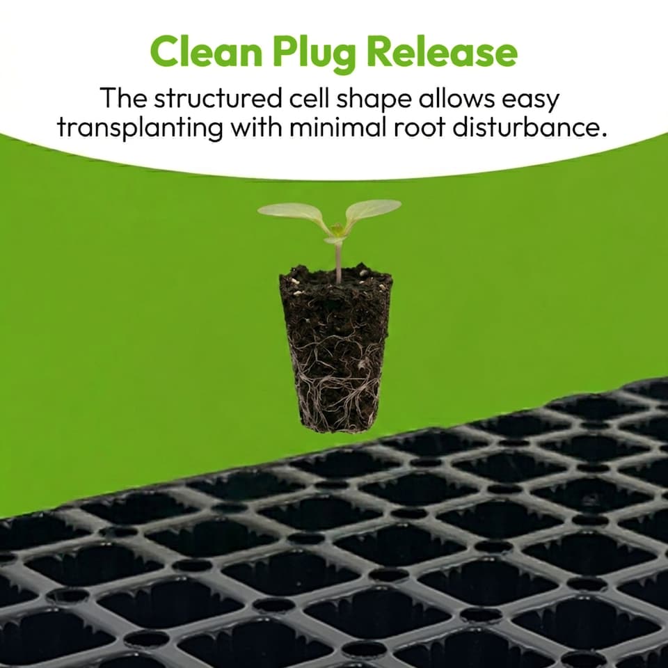 image 1 of 390 Cell Plug Trays Seedling Propagation Trays with Drainage Holes Pack of 8