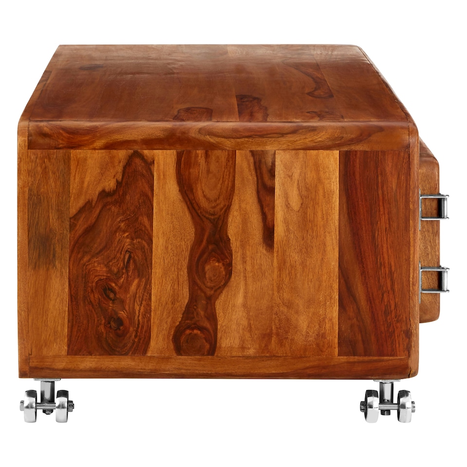 image 1 of Interiors by Premier Two Drawer Wooden Coffee Table Brown