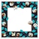 image 1 of Watercolour blue leaf frame (Picture Frame) White | XL