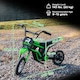 image 7 of HOMCOM 24V Kids Electric Motorbike with Twist Grip Throttle, Music, Horn - Green