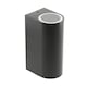image 6 of CGC EILEEN Black Curved Double GU10 Outdoor Wall Light | Black | Black