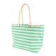 image 1 of Nicola Spring Large Striped Canvas Tote Beach Bag - 55cm x 36cm - Seafoam | Green | Seafoam