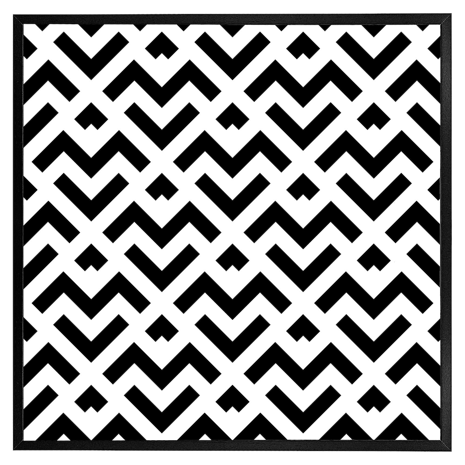 image 1 of Black & white geometric (Picture Frame) White | XS