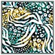 image 1 of Tropical leaves & animal print (Picture Frame) Grey | M