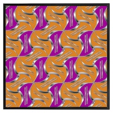 Geo metalic shapes (Picture Frame) Black | L