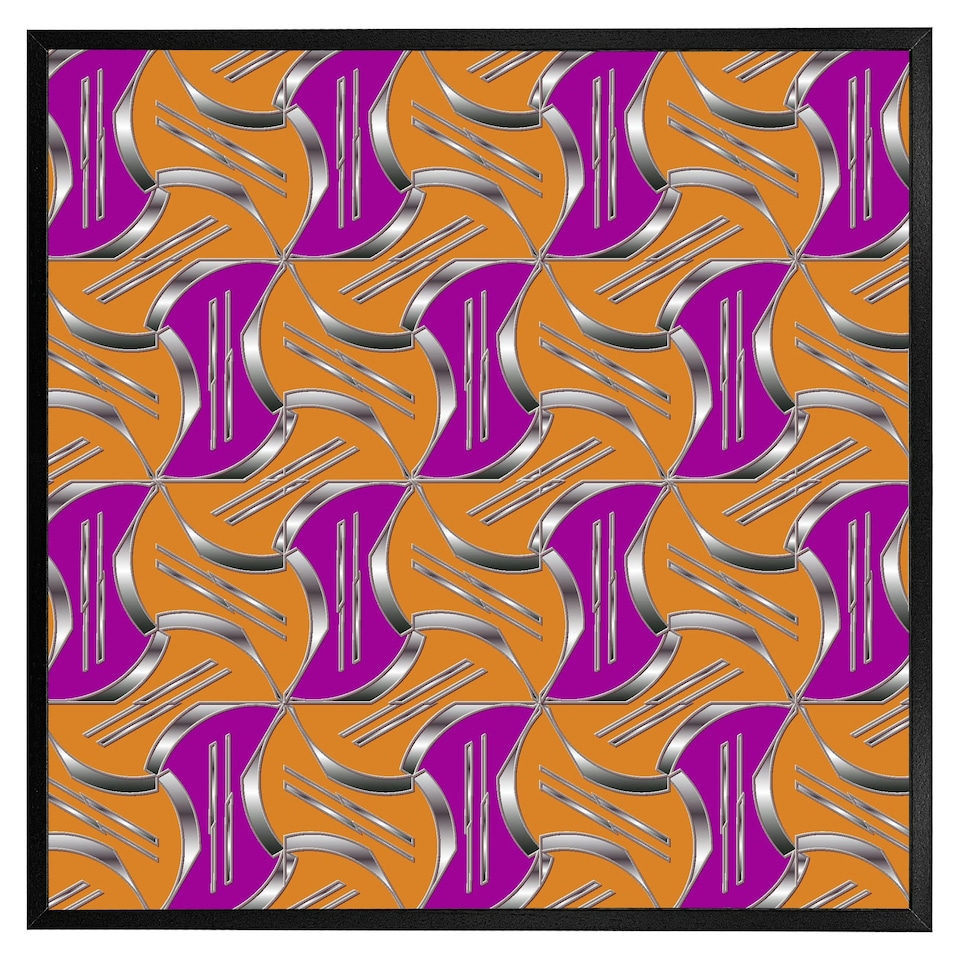 image 1 of Geo metalic shapes (Picture Frame) Black | L