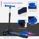 image 6 of HOMCOM Child 3-Wheel Scooter Light Music Water Spray Rechargeable 3-6 Yrs Blue