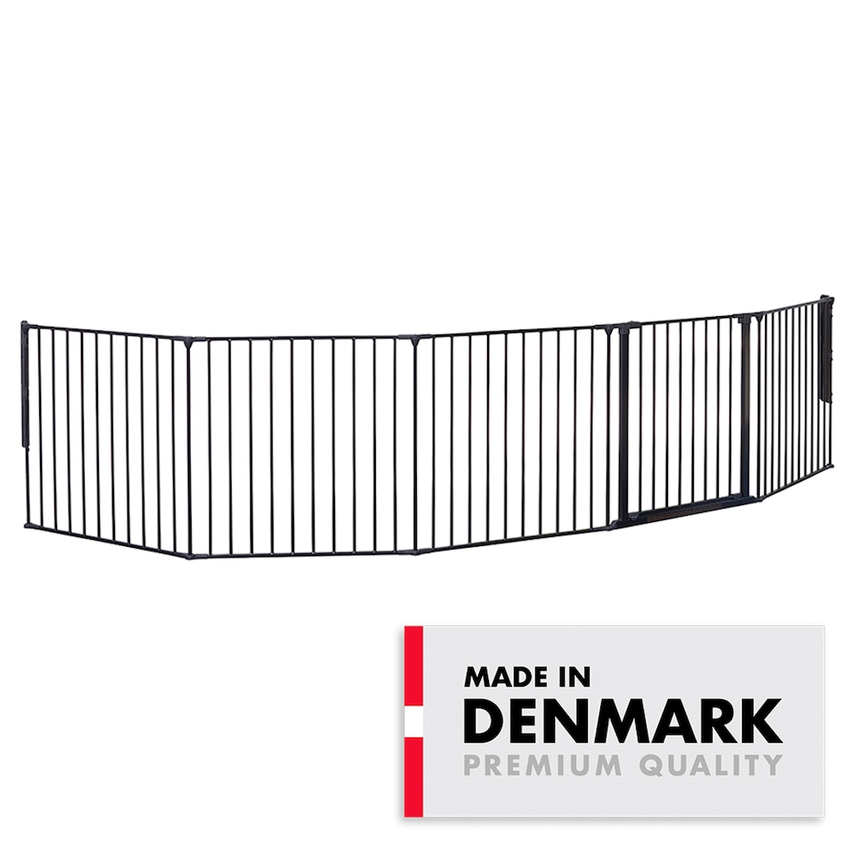 image 1 of BabyDan Olaf XXX Wide Wall Mounted Safety Gate & Fireguard 90 - 350cm Black