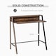 image 5 of HOMCOM Writing Desk Computer Table Home Office PC Laptop Workstation Storage Shelf 84L x 45W cm Rustic Brown