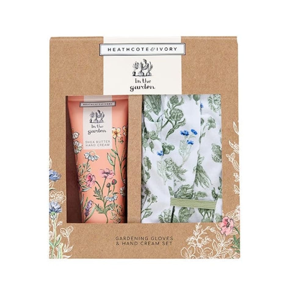 image 1 of Heathcote & Ivory In The Garden Gardening Gloves & Hand Cream Set