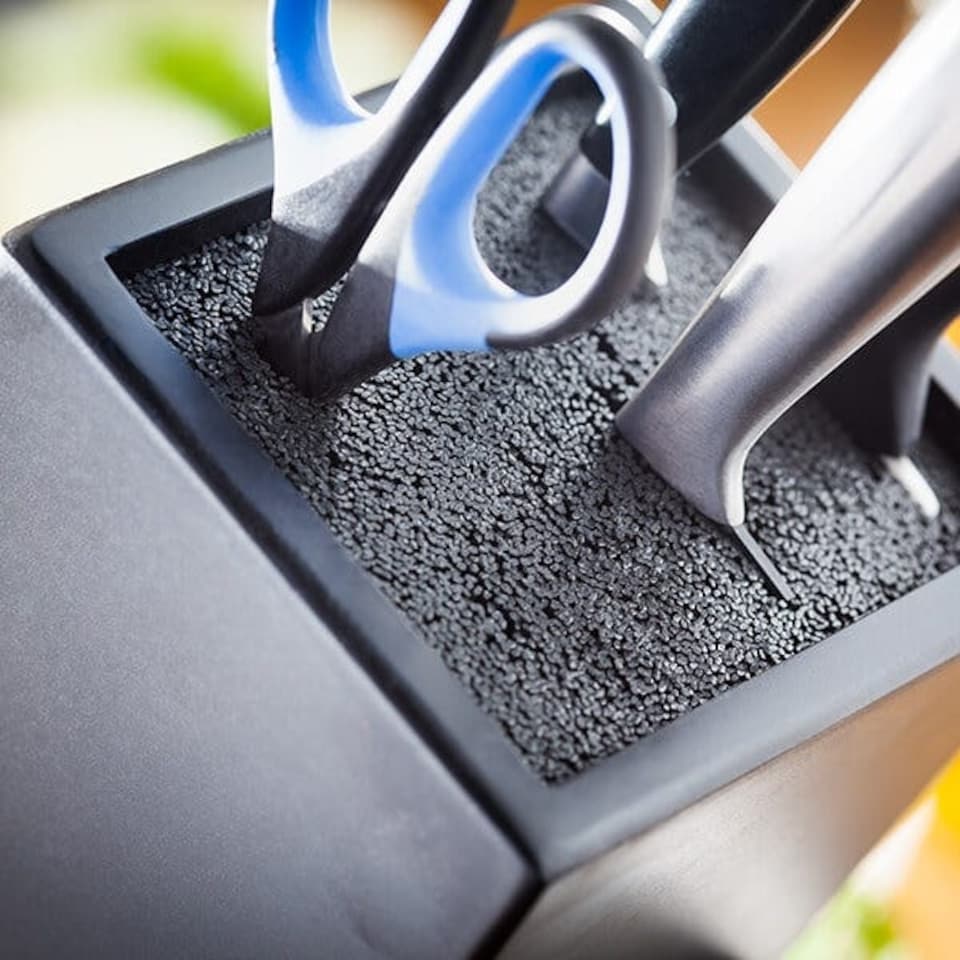 image 1 of Stellar Fibre & Beech Black Universal Knife Block