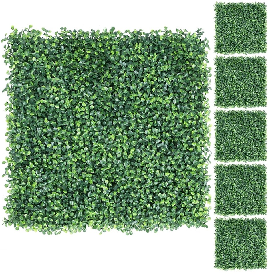 image 1 of Yaheetech Artificial Boxwood Hedge Panel Plastic Greenery